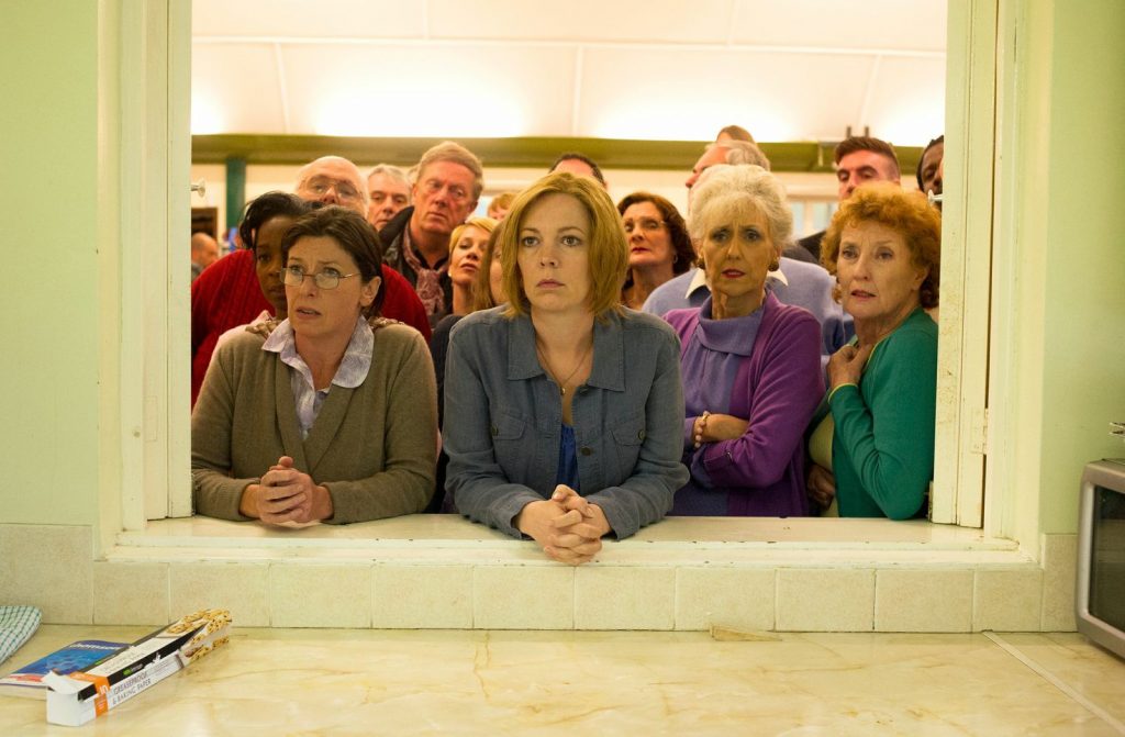 Olivia Coleman, centre, in the film version of London Road