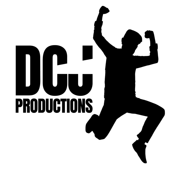 man jumping fists triumphant in air