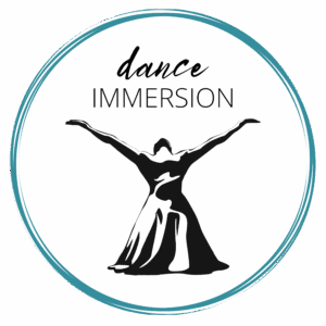 illustration of a dancer with arms in the air holdings the words 