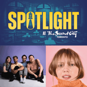 Spotlight banner with artist photos