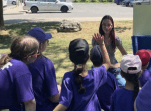 Instructor with kids