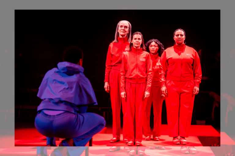 Amaka Umeh, Nancy Palk, Michelle Monteith, Belinda Corpuz, and Sabryn Rock in 'Mary, Mary, Mary, Mary.'