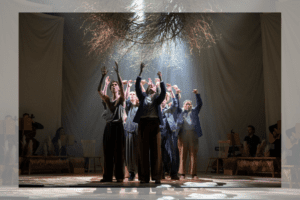 Members of the company of 'On Native Land.'