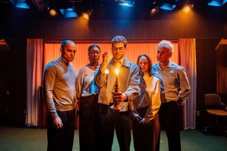 Karl Ang, Ivy Charles, Daniel Maslany, Mariya Khomutova, and Alon Nashman in 'The Division.'