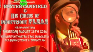 Man in a bowler hat peering through a magnifying glass