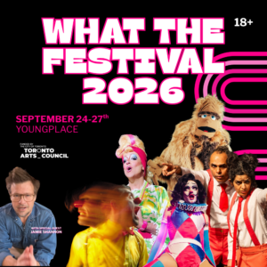 Festival logo with collage of seven artists