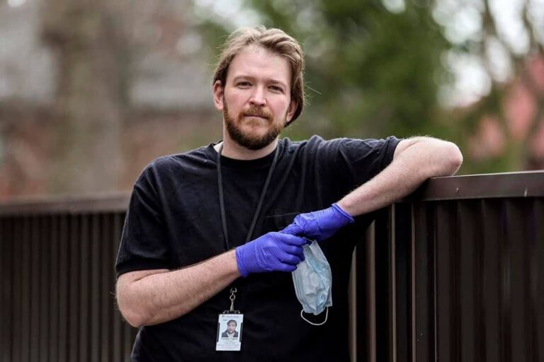 Frontline shelter worker Tommy Taylor